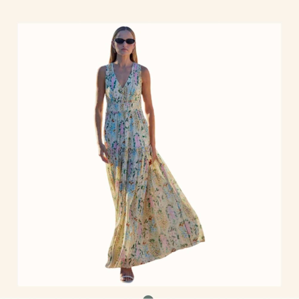 Hunter Bell Genevive Dress, Floral Tile